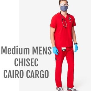 SOLD ——-Medium red figs scrubs set